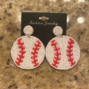 Baseball earrings